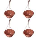 Kit 4 Vasos Cuia Suspensos 8,9L Fosco com Gancho Plástico para Pendurar Plantas Jardim Varanda Samambaia Rosa do Deserto