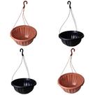 Kit 4 Vasos Cuia Suspensos 8,9L Fosco com Gancho Plástico para Pendurar Plantas Jardim Varanda Samambaia Rosa do Deserto