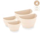 Kit 4 Vasos de Parede 2 de 1,8L e 2 de 3,4L Plástico Resistente Design Moderno