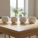 Kit 4 Vasos Decorativos Modernos Texturizados Para Sala Mesa