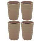 Kit 4 Vasos para Plantas Tramontina Grego Flores Folhagens 50cm em Polietileno Granito Areia