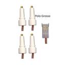 Kit 4 Velas/Eletrodo Acendimento Automático MULLER - TERMINAL GROSSO