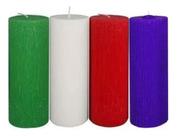 Kit 4 Velas Para Altar Do Advento Família 17x5.7 Texturizada