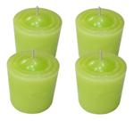 Kit 4 Velas Perfumadas Com Aroma De Capim-limão - Cor Verde