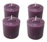 Kit 4 Velas Perfumadas Com Aroma De Uva - Cor Roxa Escura Kit 4 Velas Perfumadas Com Aroma De Uva - Cor Roxa Escura