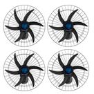 Kit 4 Ventiladores Osc Parede 60cm 230w Falcon Ventisol - Bivolt