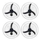Kit 4 Ventiladores Osc Parede 60cm Preto - Bivolt 543