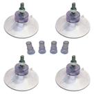 Kit 4 Ventosas de 40mm (4 cm) PVC C/Parafuso,Porca E Selante