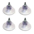 Kit 4 Ventosas de 40mm (4 cm) PVC Cristal C/Parafuso e Porca
