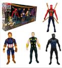 Kit 4 Vingadores Capitão América Thor Pantera Homem Aranha Kit 4 Vingadores Capitão América Thor Pantera Homem Aranha