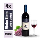 Kit 4 Vinho Tinto Cave D Marc Bordô Seco Marcon 750ml