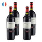 Kit 4 Vinhos Calvet Varietals Cabernet Sauvignon Tinto França 750ml