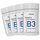 Kit 4 Vitamina B3 Niacinamida Niacina 240 Capsulas Natunéctar Niacinamide Complexo B Concentrado Essential