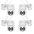 Kit 4 Wifi Ip Camera Ipc 360 Wireless Sem Fio A Prova Dágua hd A8