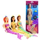 Kit 4 x boneca sereia fashion dream dools candide cores sort