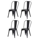 Kit - 4 X Cadeiras Iron Tolix - Preto - Semibrilho