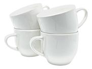 Kit 4 Xicara 170ml Café Chá Porcelana Premium Cores