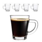 Kit 4 Xicara Caneca Copo De Vidro Transparente Café Chá Cappuccino Alça 70ml Kit 4 Xicara Caneca Copo De Vidro Transparente Café Chá Cappuccino Alça 70ml
