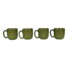 Kit 4 Xícaras Cerâmica Graffiato 100ml Para Café Chá Plus