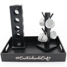 Kit 4 Xicaras Coquinho Porta Capsula Para 3 Corações Bandeja