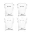 Kit 4 xícaras de café ou destilado com parede dupla 100ml bugatti bgd100