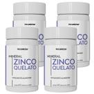 Kit 4 Zinco Quelato Suplemento Alimentar Natura Puro Original 29,59mg Concentrado 240 Cápsulas