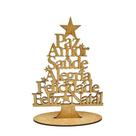 kit 40 arvores de natal mdf cru lembrancinha arvore dizeres 13cm