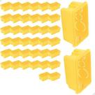 Kit 40 Caixinha 4x2 Amarela De Luz Para Tomada E Interruptor Tramontina
