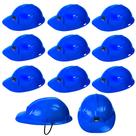 Kit 40 Capacetes Construtor Fantasia Operário Infantil Tamanho único p/ Festa Azul