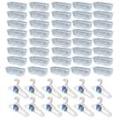 Kit 40 Cestos retangular + 60 Cabides Transparente Infantil