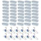 Kit 40 Cestos retangular + 60 Cabides Transparente Infantil