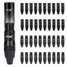 Kit 40 Conectores XLR 20 Macho 20 Fêmea Balanceado Premium PVKPT Voik Metal e ABS Preto