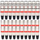 Kit 40 Conectores XLR 20 Macho 20 Fêmea Voik PVKMV Metal Vermelho