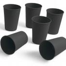 Kit 40 Copos Plástico Reutilizável 200ml Cor:Preto