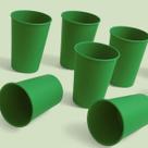 Kit 40 Copos Plástico Reutilizável 200ml Cor:Verde
