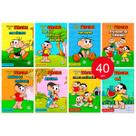 Kit 40 Livrinhos Turma da Mônica 2021 Lembrancinha Sacolinha de Aniversário Festa Escola Ciranda Cultural