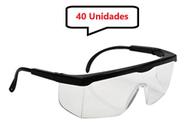 Kit 40 óculos Protetor Epi Regulagem Resistente Incolor Ca - UN / 40 Kit 40 óculos Protetor Epi Regulagem Resistente Incolor Ca - UN / 40