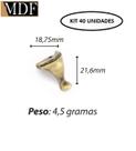 Kit 40 Pezinho Ondulado Liso P 1,85 X 2,16cm Caixa e Bandeja Artesanato
