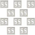 Kit 40 Placa 2 Postos Para Moveis Branco Aria Tramontina
