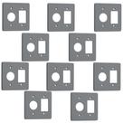 Kit 40 Placa 4x4 1 Posto Redondo + 3 Teclas Silentoque 8535