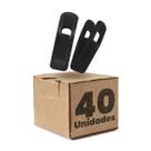 Kit 40 Presilhas de Veludo Para Cabides Prendedor Cor Preta