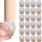 Kit 40 Protetores Para Pé Cadeiras Silicone Flex Com Feltro