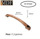 Kit 40 Puxador Liso 8,7 X 1cm Caixa e Bandeja Artesanato