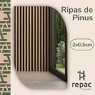 Kit 40 Ripas Pinus para Painel Ripado e Artesanato 2x0,5cm Repac Madeiras