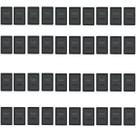 Kit 40 Tomadas Dupla Preta 2P+T Distanciadas 10A 250V Com Placa Habitat Black- FAME