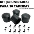 Kit 40 Unidades Sapata Boracha Protetor Ponteira 10 Cadeiras 3,8cm 1.1/2 Pol