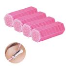Kit 400 Aplicador Microbrush Bastão Fino Extensão De Cílios