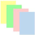 Kit 400 Folhas Sulfite Rosa, Amarelo, Verde, Azul Report