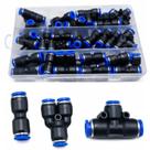 Kit 42 conectores pneumaticos bico compressor conexao rapida