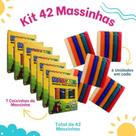 Kit 42 Massinha de Modelar 6 Cores Diferentes Colorida Kit Festa Lembrancinha Aniversario Prenda